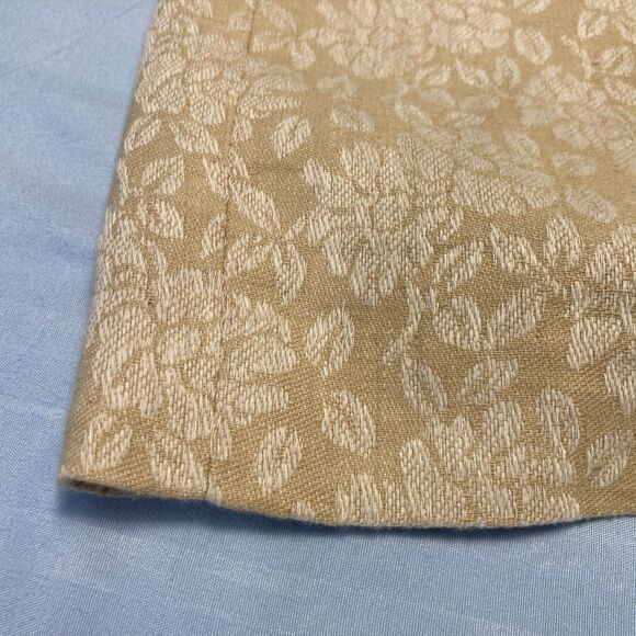 Villager Liz Claiborne Linen Skirt 14 Floral Jacquard Pencil Lined Cottage Class - Picture 3 of 9